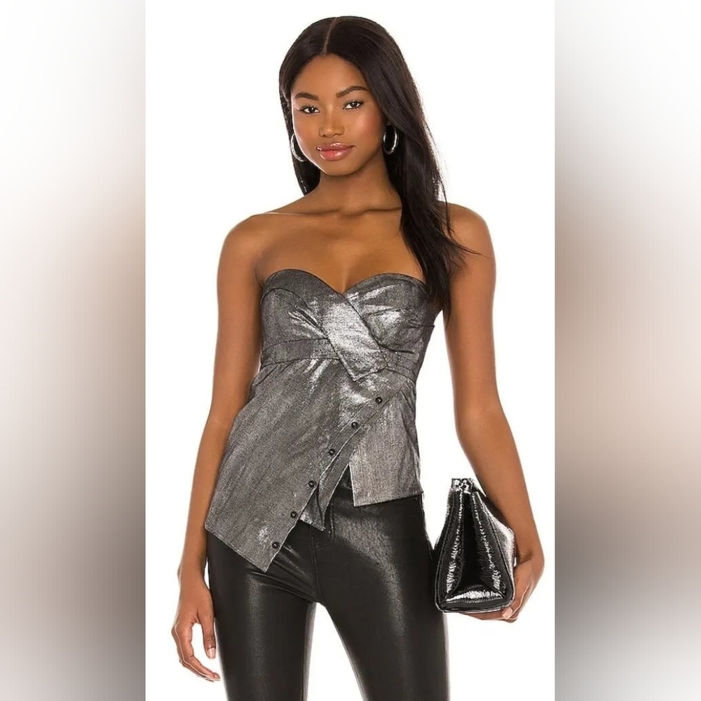 RtA Metallic Silver Top